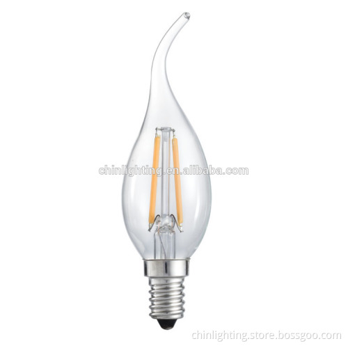 Led CA35 candle CE ROHS dimmable edison led bulb led flickering flame bulb